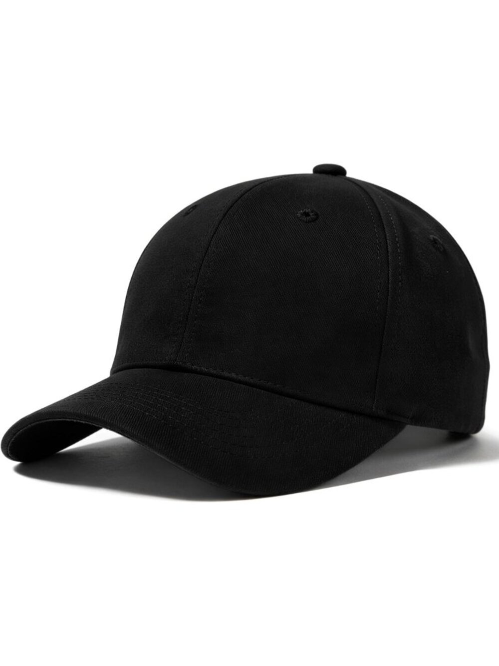 Unisex All Black Adjustable Low Profile Base Ball Cap Vintage Hat for Daily Use